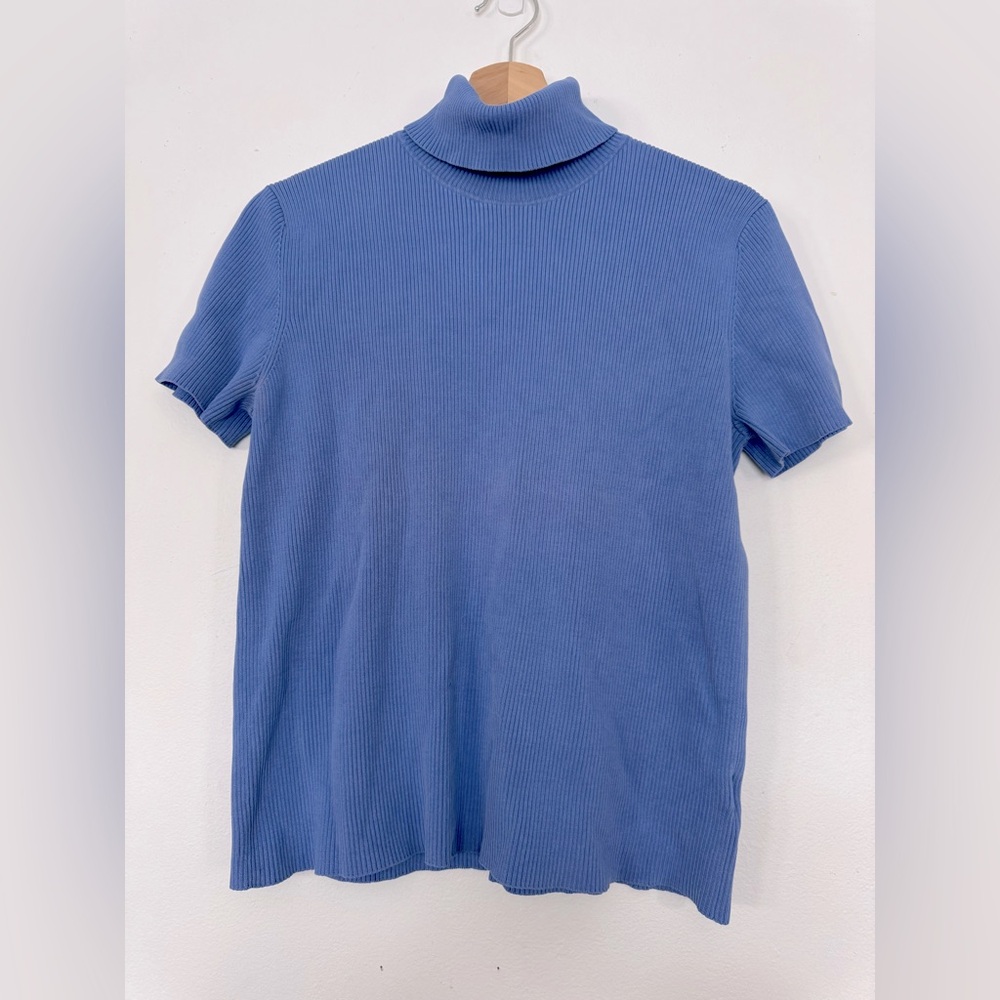 Lauren Ralph Lauren Short Sleeve Turtleneck 85% Silk
